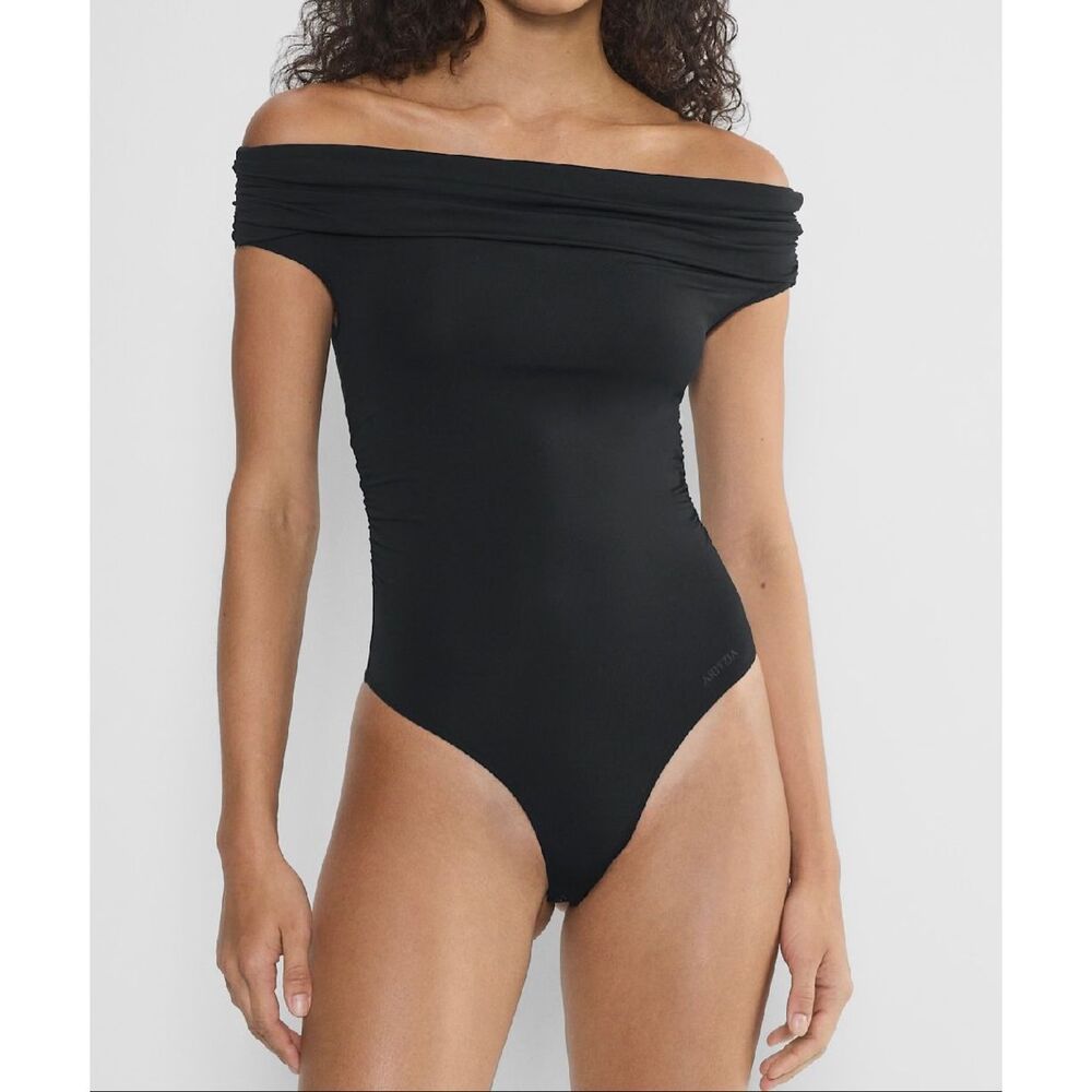 Aritzia Original Contour Women's Resonance Off-the-shoulder Bodysuit Black S NEW
